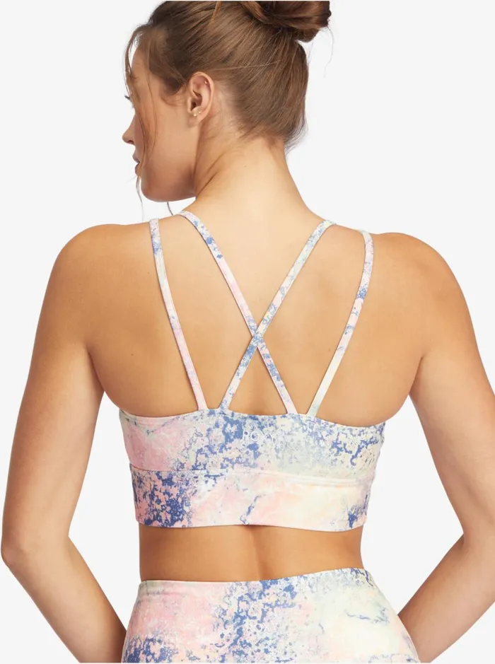 Roxy Sports Bras Kaileo Elongated Sports Bra Bright White Concrete Jungle 8211 Women