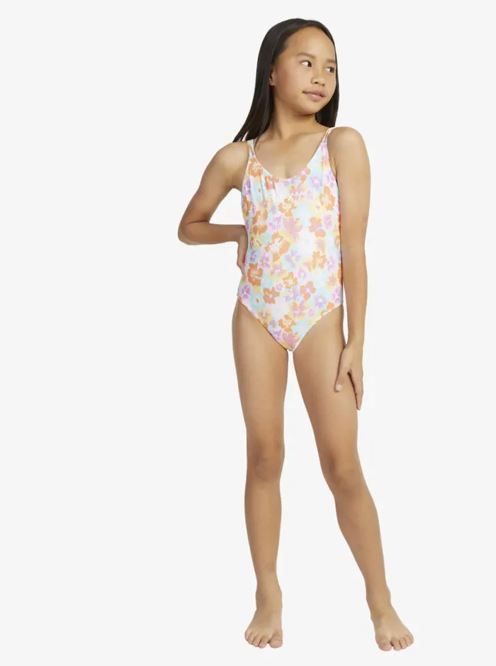 Roxy Swim Girl039s 716 Floraya OnePiece Swimsuit Autumn Sunset Floraya 8211 Women