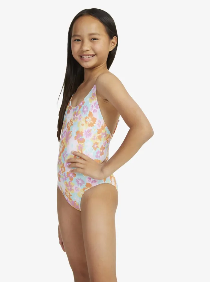 Roxy Swim Girl039s 716 Floraya OnePiece Swimsuit Autumn Sunset Floraya 8211 Women
