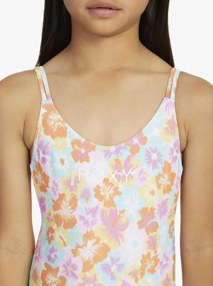 Roxy Swim Girl039s 716 Floraya OnePiece Swimsuit Autumn Sunset Floraya 8211 Women