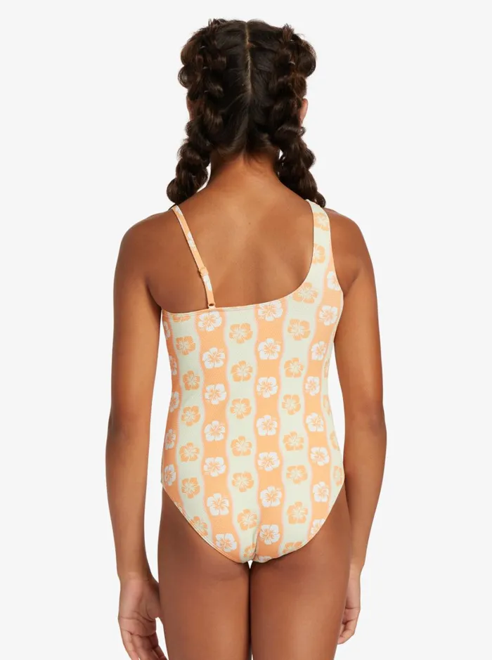 Roxy Swim Girl039s 716 Wavy Flower OnePiece Swimsuit Ambroisia Wave Babe Big 8211 Women