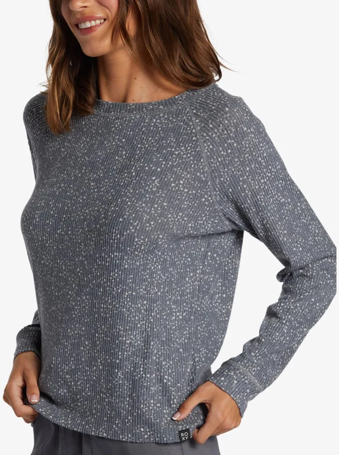 Roxy Tops Anchors Away Crew Rib Crew Neck Top Turbulence Confetti Dreams 8211 Women