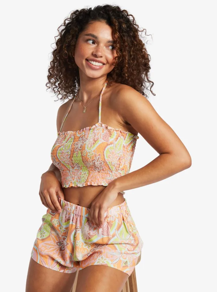 Roxy Tops Warm Waters Bandeau Top Mock Orange Roxy Delic 8211 Women