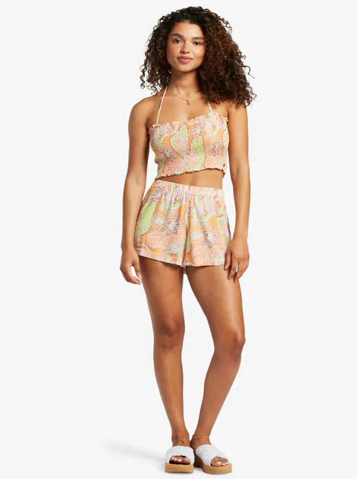 Roxy Tops Warm Waters Bandeau Top Mock Orange Roxy Delic 8211 Women