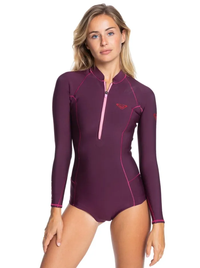 Roxy Wetsuits 1mm Performance Cheeky Long Sleeve Springsuit Red Plumred 8211 Women