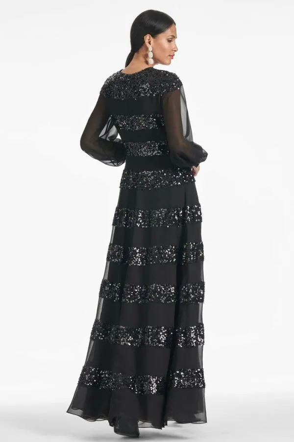 Sachin and Babi Brenda Gown 8211 Black Black Women Plus Sizes
