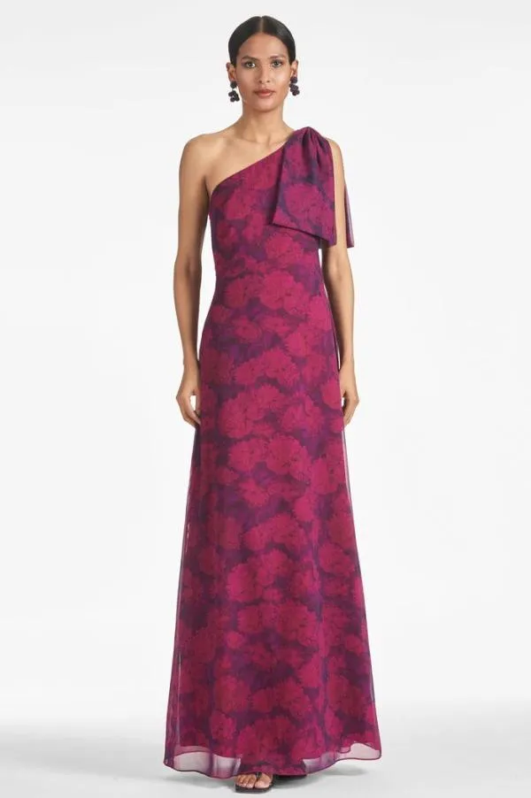 Sachin and Babi Chelsea Gown 8211 Magenta Bloom Magenta Bloom Women Plus Sizes