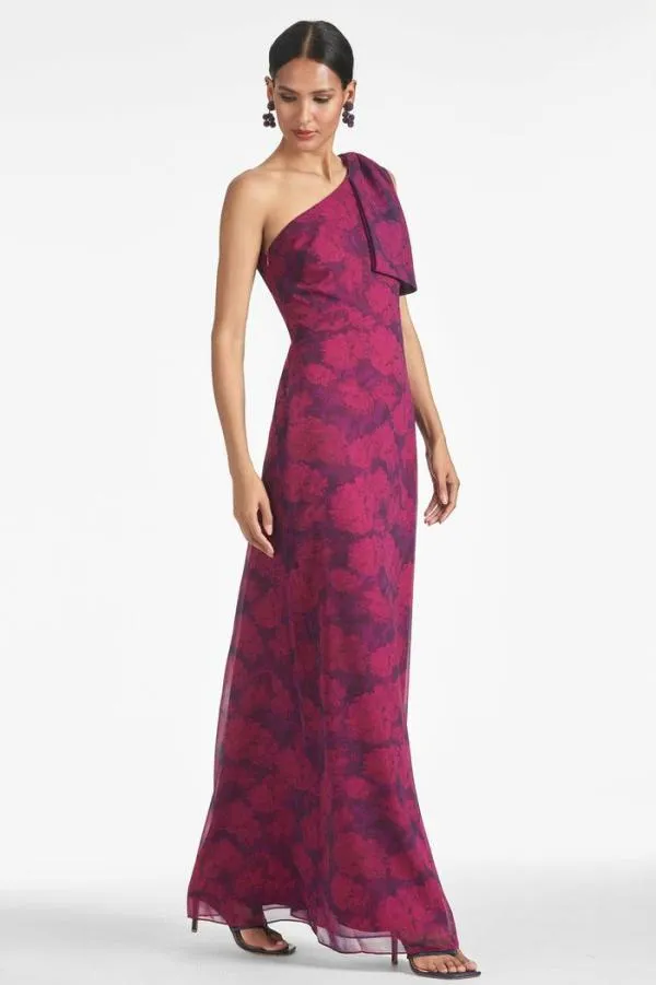 Sachin and Babi Chelsea Gown 8211 Magenta Bloom Magenta Bloom Women Plus Sizes