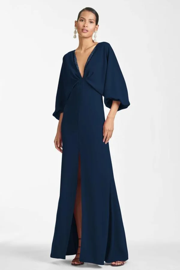 Sachin and Babi Gabby Gown 8211 Navy Navy Women Plus Sizes