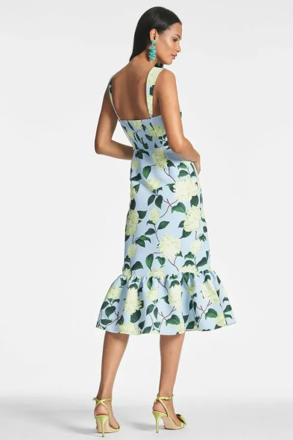 Sachin and Babi Laura Dress 8211 Sky Citrine Peonies Sky Citrine Peonies Women Midi