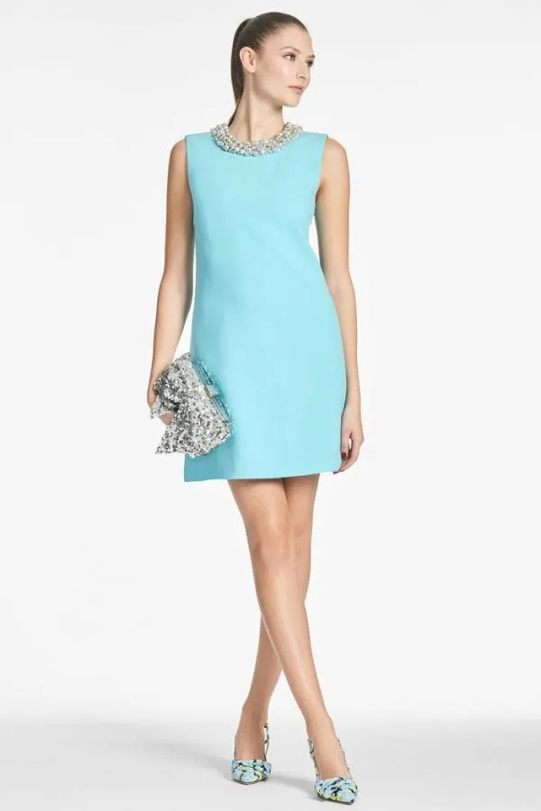 Sachin and Babi Liz Dress 8211 Swiss Blue Swiss Blue Women Mini