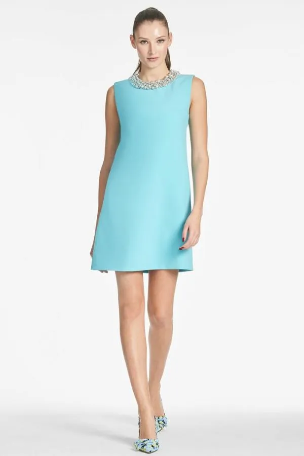Sachin and Babi Liz Dress 8211 Swiss Blue Swiss Blue Women Mini