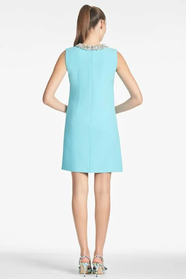 Sachin and Babi Liz Dress 8211 Swiss Blue Swiss Blue Women Mini