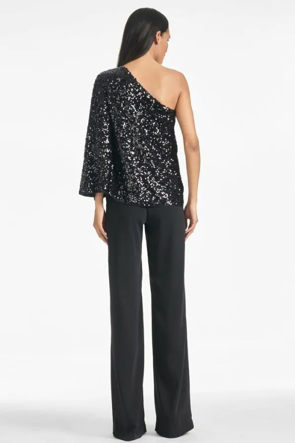 Sachin and Babi Morgan Top 8211 Black Sequins Black Women Plus Sizes