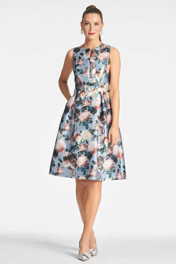 Sachin and Babi Tish Dress 8211 Ice Blue Garden Ice Blue Garden Women FitFlare