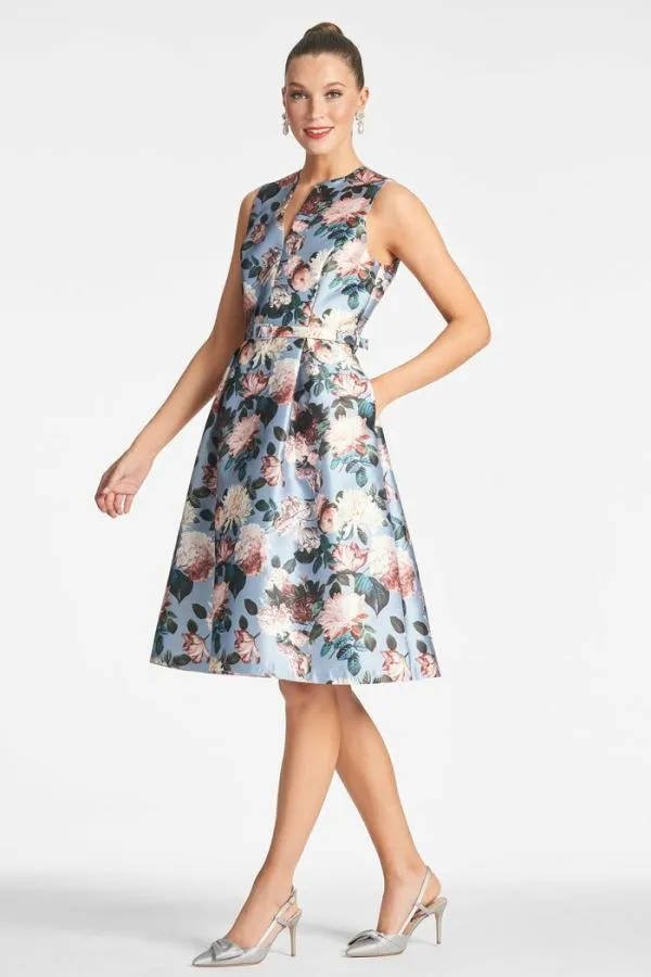Sachin and Babi Tish Dress 8211 Ice Blue Garden Ice Blue Garden Women FitFlare