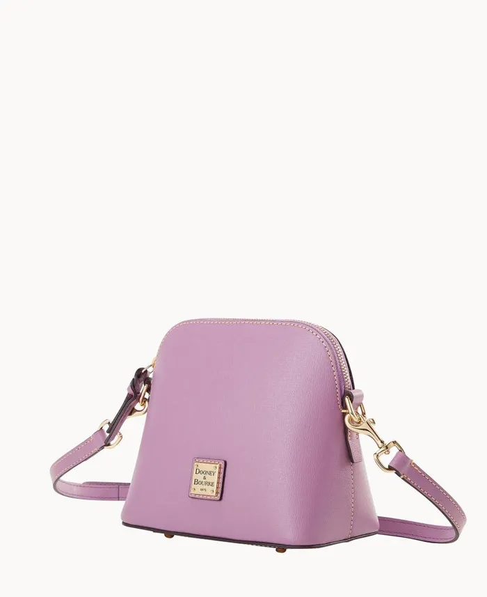 Saffiano Domed Crossbody Light Mauve Woman Dooney and Bourke Crossbodies Saffiano Domed Crossbody Light Mauve Woman Dooney and Bourke Crossbodies