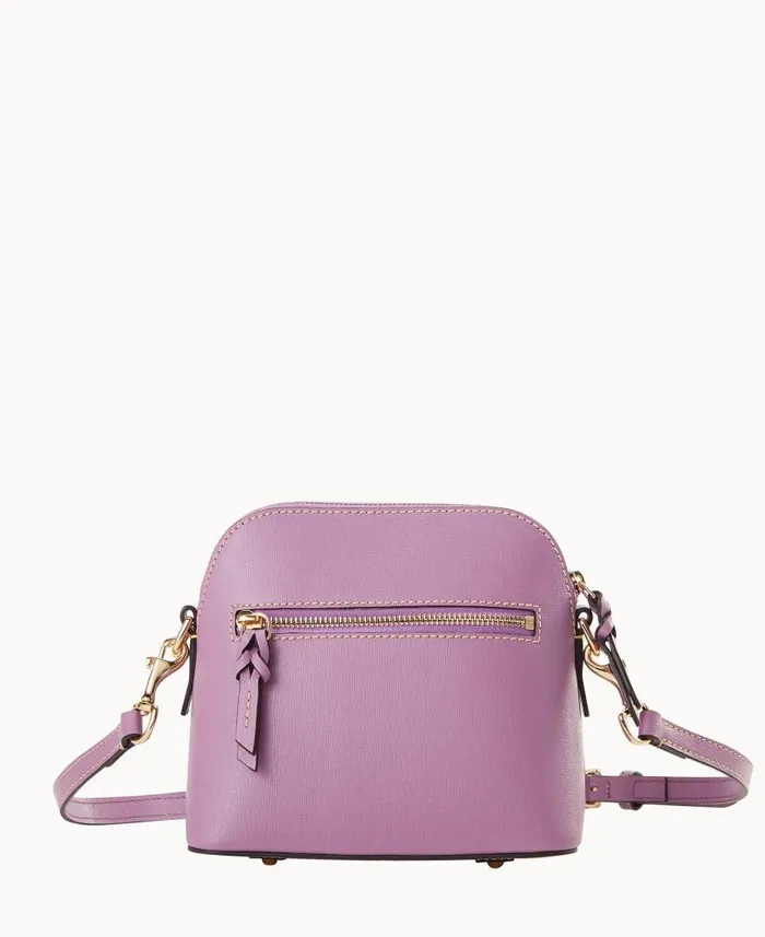 Saffiano Domed Crossbody Light Mauve Woman Dooney and Bourke Crossbodies Saffiano Domed Crossbody Light Mauve Woman Dooney and Bourke Crossbodies
