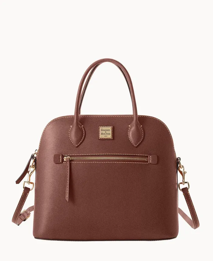 Saffiano Large Domed Satchel Amber Woman Dooney and Bourke Satchels
