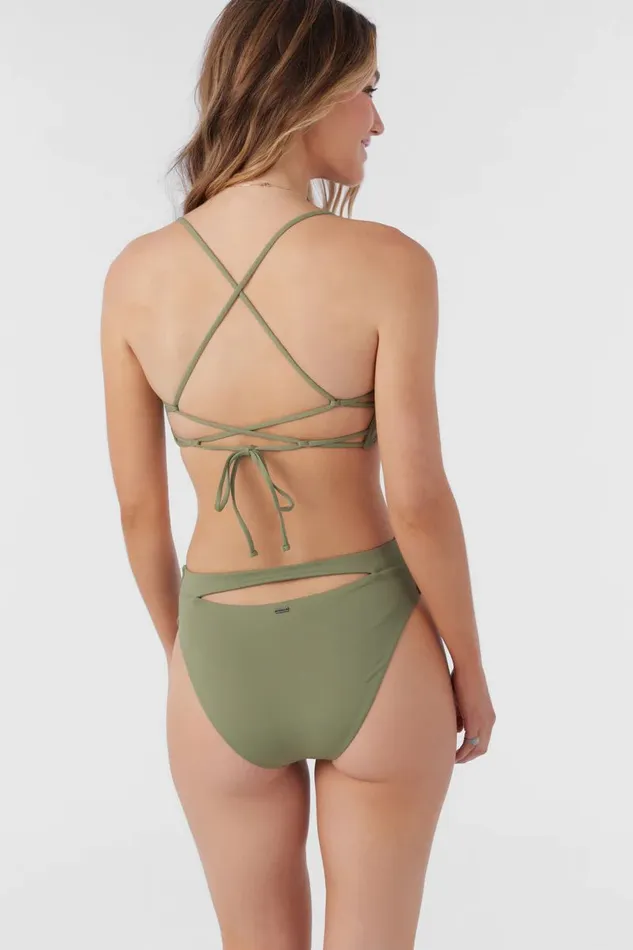 SALTWATER SOLIDS MAX HIGH WAIST FULL BOTTOMS Oil Green Women O039NEILL Collections