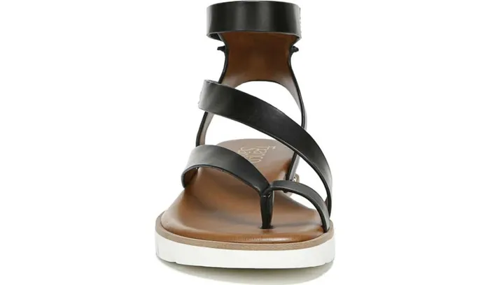 Sandals Women Franco Sarto Franco Daven Gladiator Sandal Black Faux Leather