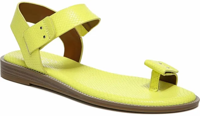 Sandals Women Franco Sarto Franco Geranio Sandal Limeade Snake Faux Leather
