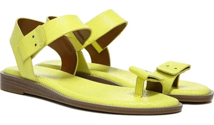 Sandals Women Franco Sarto Franco Geranio Sandal Limeade Snake Faux Leather