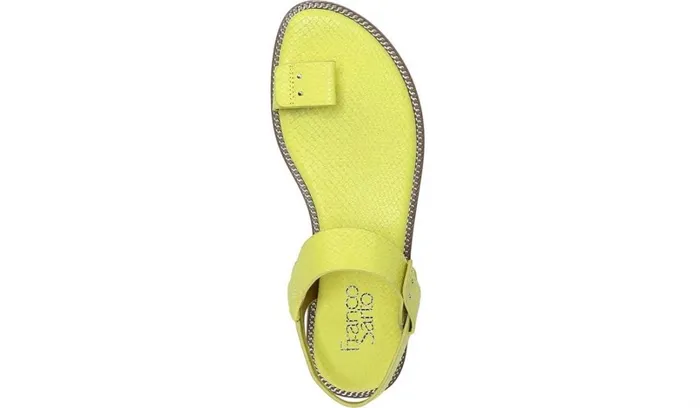 Sandals Women Franco Sarto Franco Geranio Sandal Limeade Snake Faux Leather
