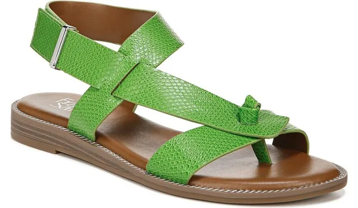 Sandals Women Franco Sarto Franco Glenni Sandal Green Apple Snake Faux Leather