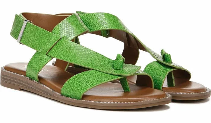 Sandals Women Franco Sarto Franco Glenni Sandal Green Apple Snake Faux Leather
