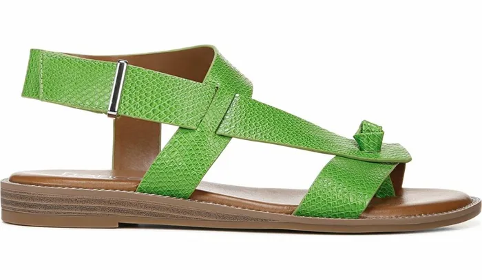Sandals Women Franco Sarto Franco Glenni Sandal Green Apple Snake Faux Leather