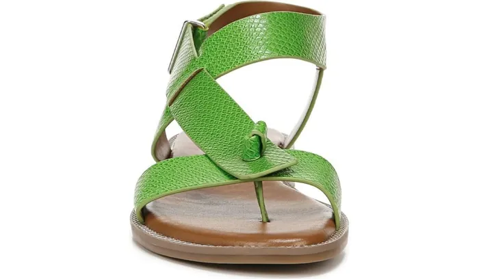 Sandals Women Franco Sarto Franco Glenni Sandal Green Apple Snake Faux Leather