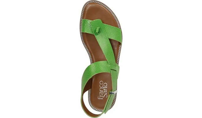 Sandals Women Franco Sarto Franco Glenni Sandal Green Apple Snake Faux Leather