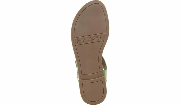 Sandals Women Franco Sarto Franco Glenni Sandal Green Apple Snake Faux Leather