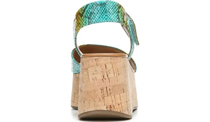 Sandals Women Franco Sarto Sarto Demi 3 Platform Wedge Sandal Aqua Multi Leather