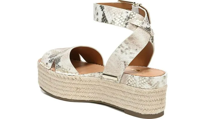 Sandals Women Franco Sarto Sarto Lexie Espadrille Platform Sandal Dusty Rose Snake Leather