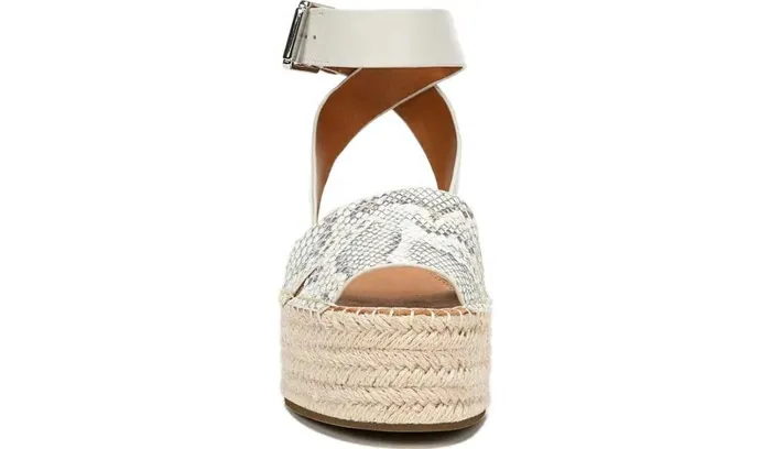 Sandals Women Franco Sarto Sarto Lexie Espadrille Platform Sandal Natural Snake Print Leather