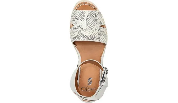 Sandals Women Franco Sarto Sarto Lexie Espadrille Platform Sandal Natural Snake Print Leather