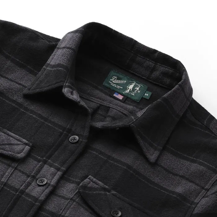 Sauvie Cotton Flannel Shirt Black Plaid Men Danner Shirts