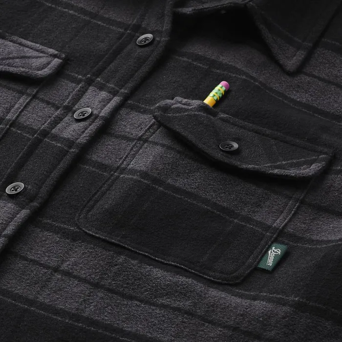 Sauvie Cotton Flannel Shirt Black Plaid Men Danner Shirts
