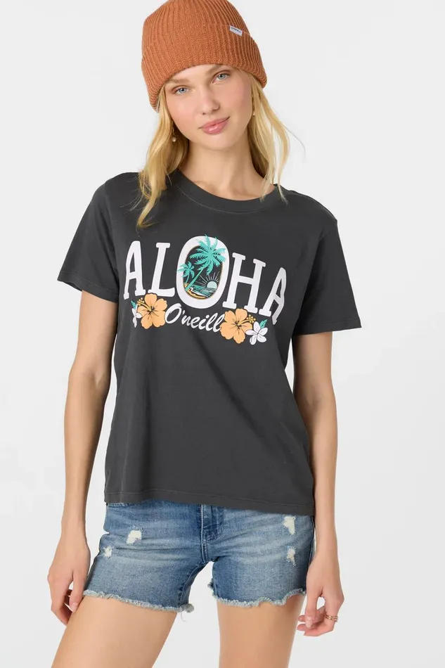 SCENIC BEACH TEE Washed Black Women O039NEILL Clothing