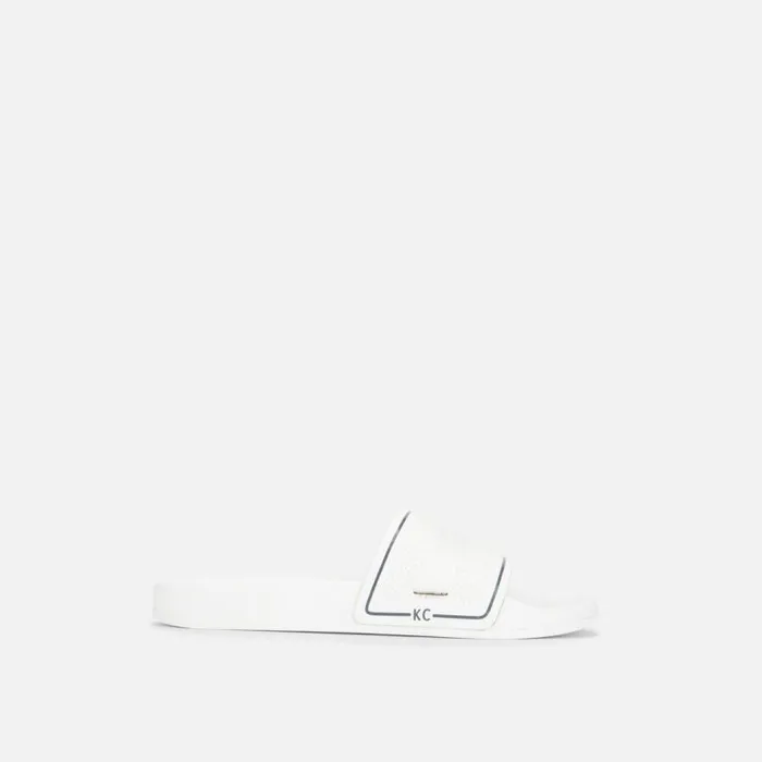 Screen Mixed Slide White Men Kenneth Cole Sandals