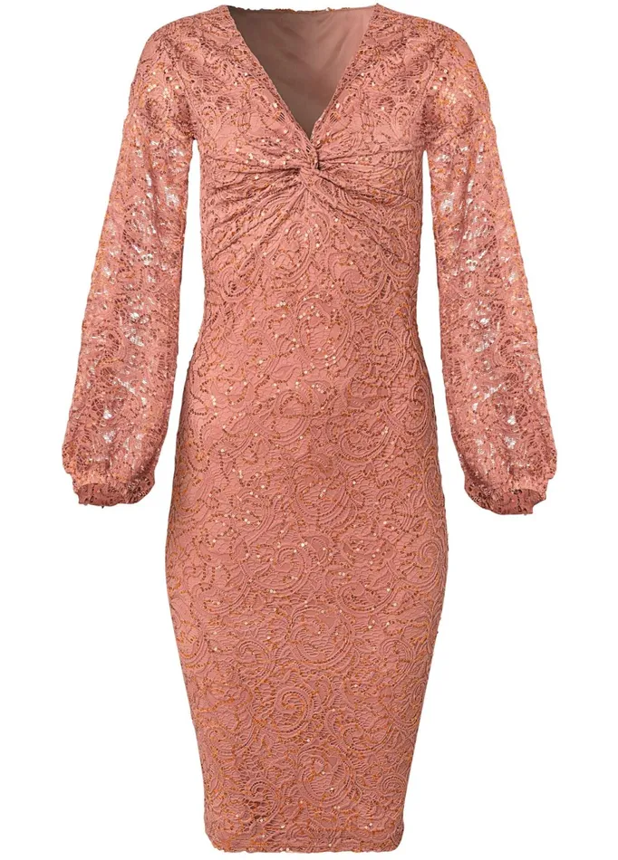 SEQUIN LACE DRESS Blush Women VENUS Party Dresses
