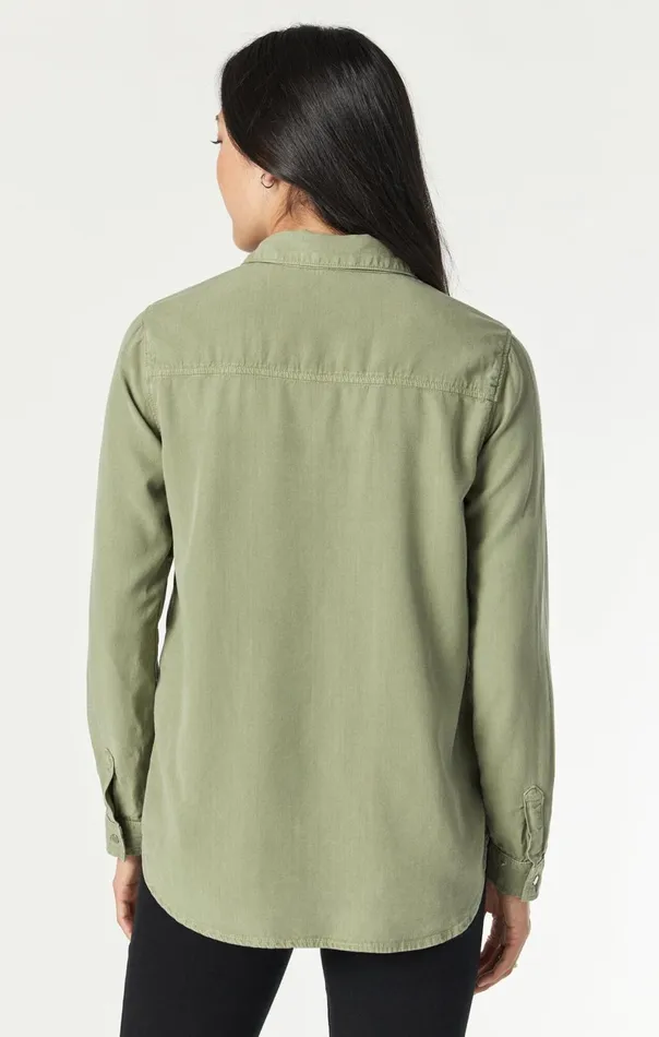 Shelby SemiFitted Shirt In Oil Green Supersoft Chic Women Mavi Jeans Shirts Shelby SemiFitted Shirt In Oil Green Supersoft Chic Women Mavi Jeans Shirts