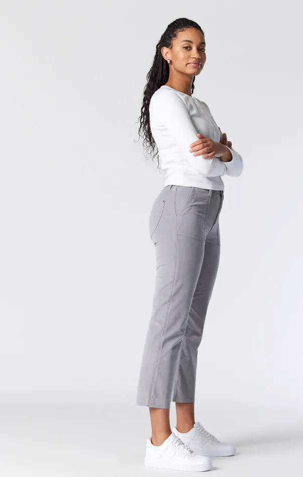 Shelia HighRise Front Pocket Straight In Quarry Cord Women Mavi Jeans Pants