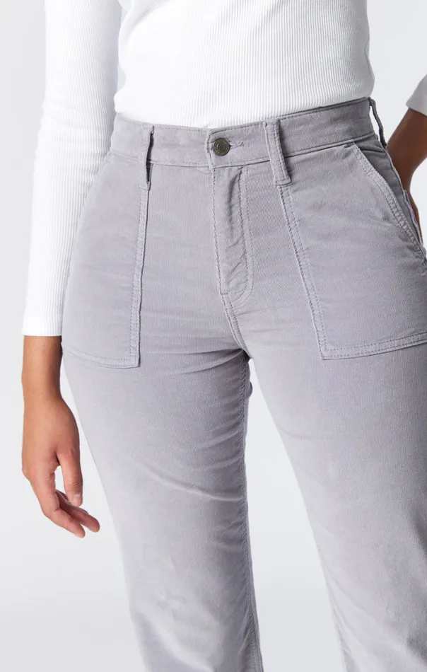 Shelia HighRise Front Pocket Straight In Quarry Cord Women Mavi Jeans Pants Shelia HighRise Front Pocket Straight In Quarry Cord Women Mavi Jeans Pants