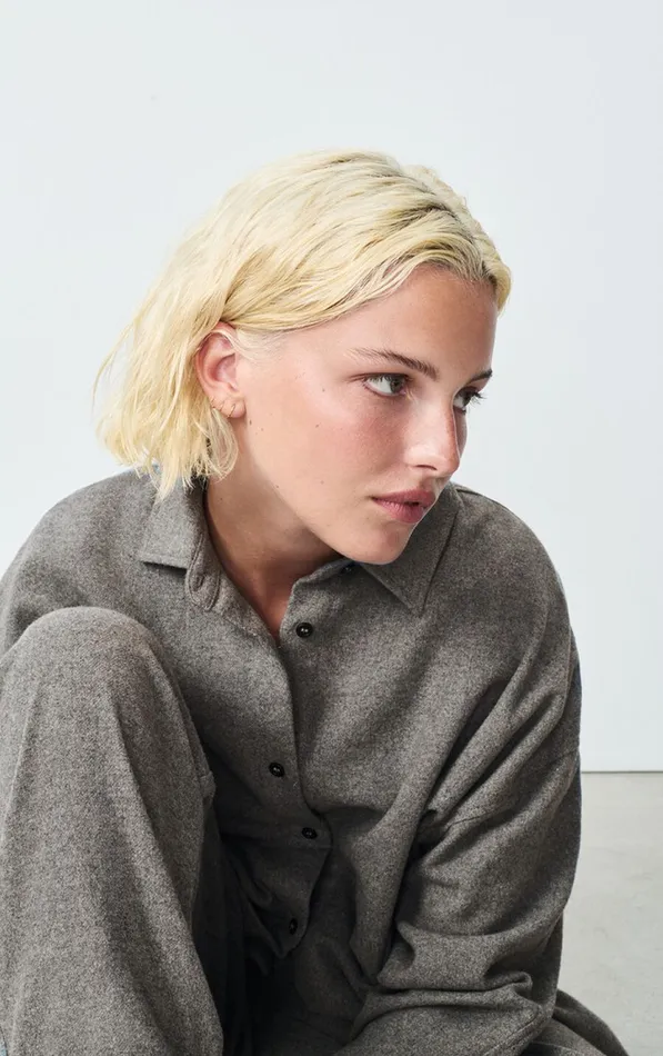 Shirt Vylow Heather Grey Women American Vintage Shirts Shirt Vylow Heather Grey Women American Vintage Shirts