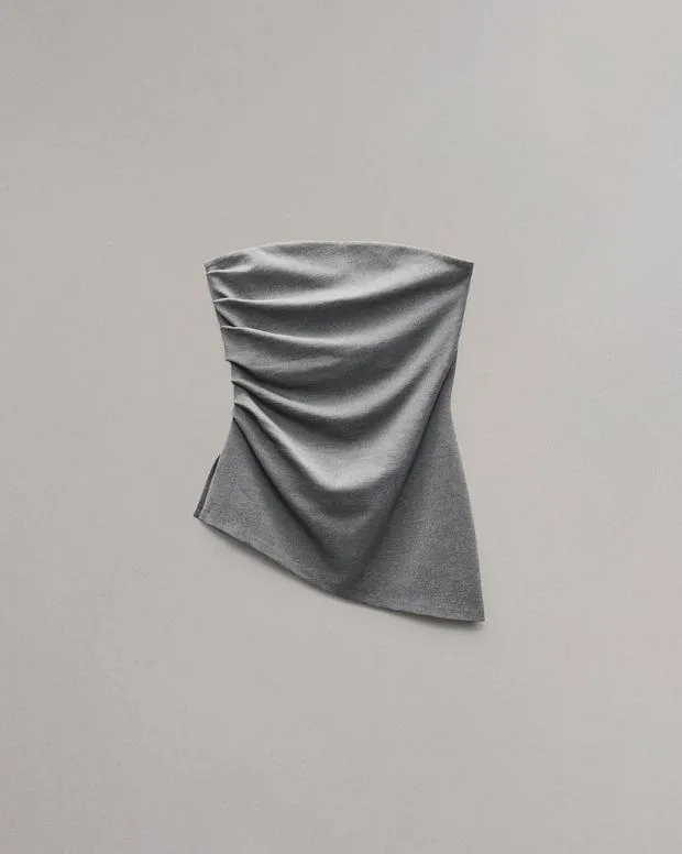 Shirts and Tops Women Rag and Bone Irina Strapless Ponte Top Charcoal