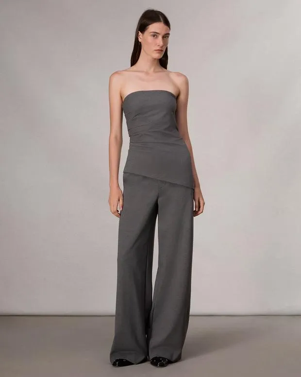 Shirts and Tops Women Rag and Bone Irina Strapless Ponte Top Charcoal