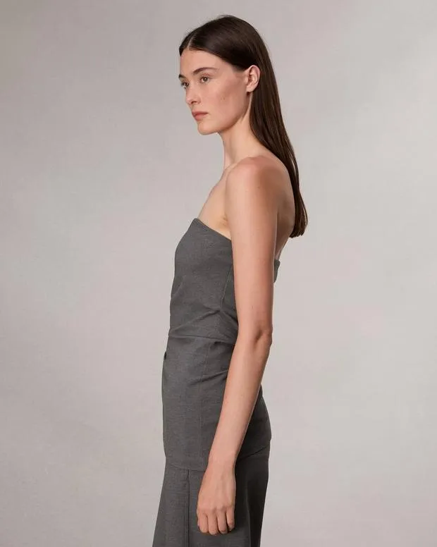 Shirts and Tops Women Rag and Bone Irina Strapless Ponte Top Charcoal